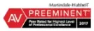Martindale-Hubbell AV Preeminent rating